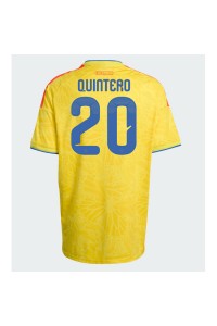 Kolumbia Juan Fernando Quintero #20 Jalkapallovaatteet Kotipaita MM-kisat 2026 Lyhythihainen